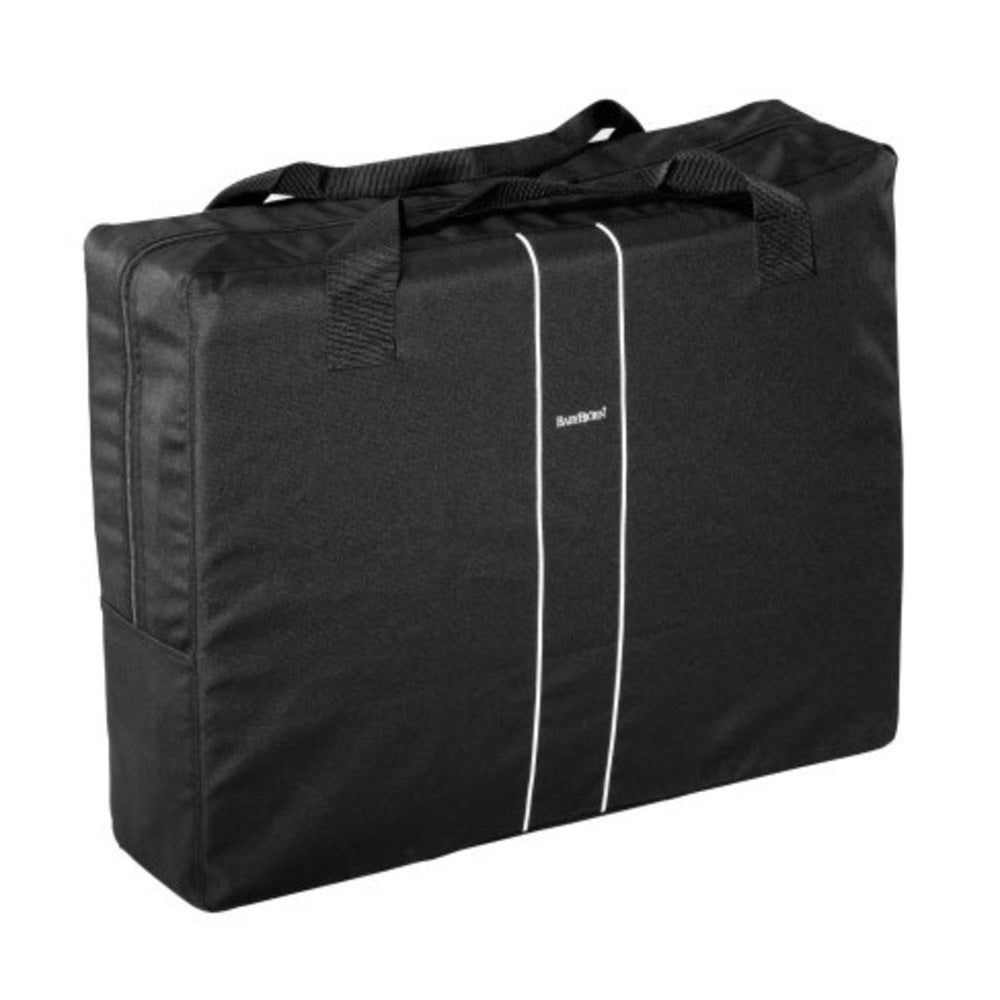 Baby Bjorn Travel Cot in black carry bag