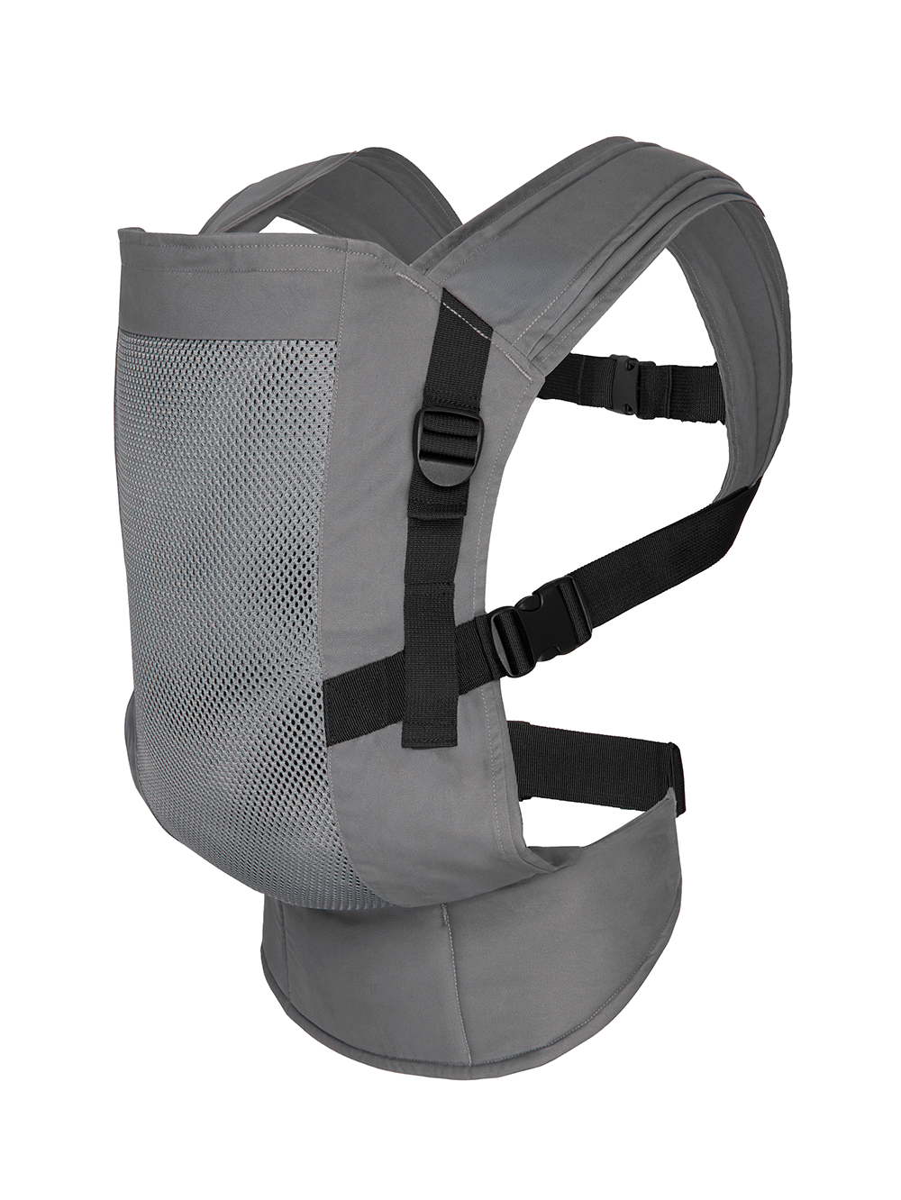 Izmi Breeze Adventure Carrier in ghosted grey with black straps on the side