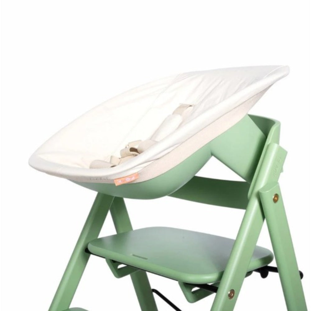 Klapp Newborn Set high chair in Fishnet Green up close