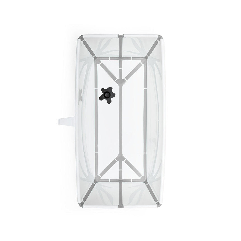 Stokke Flexi Bath in details showing heat sensitive bath plug