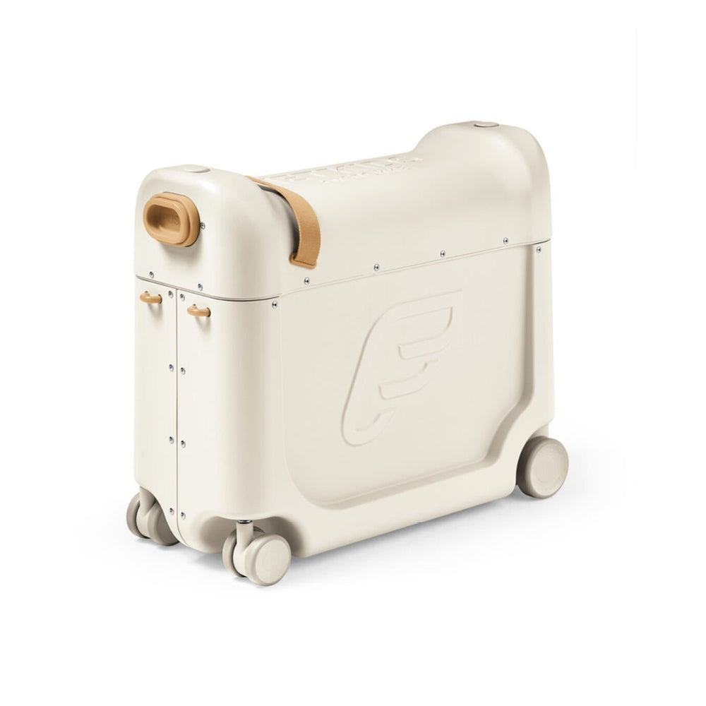Stokke Jet Kids Bed Box in cream with tan strap