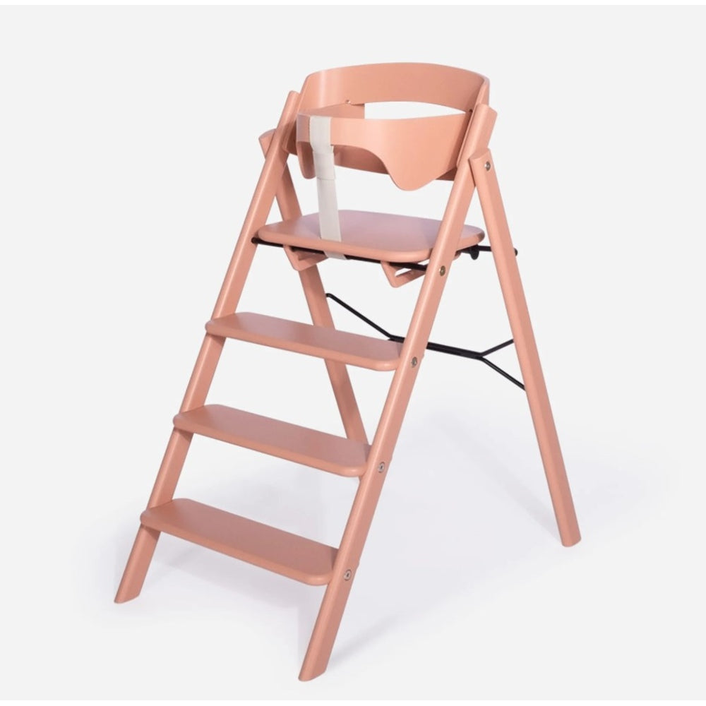 Kaos Klapp High Chair with Safety Rail in Terracotta Pink