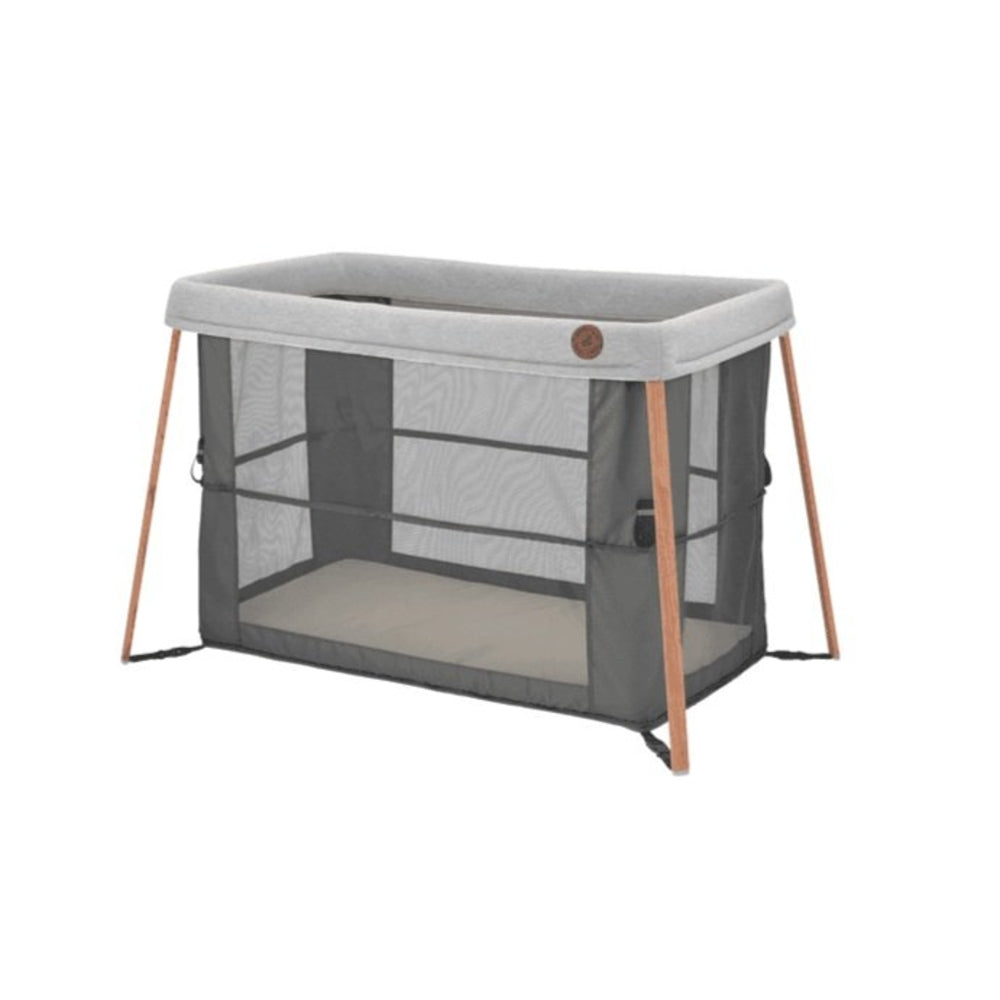 Maxi Cosi Iris Travel Cot showing the lower level setting