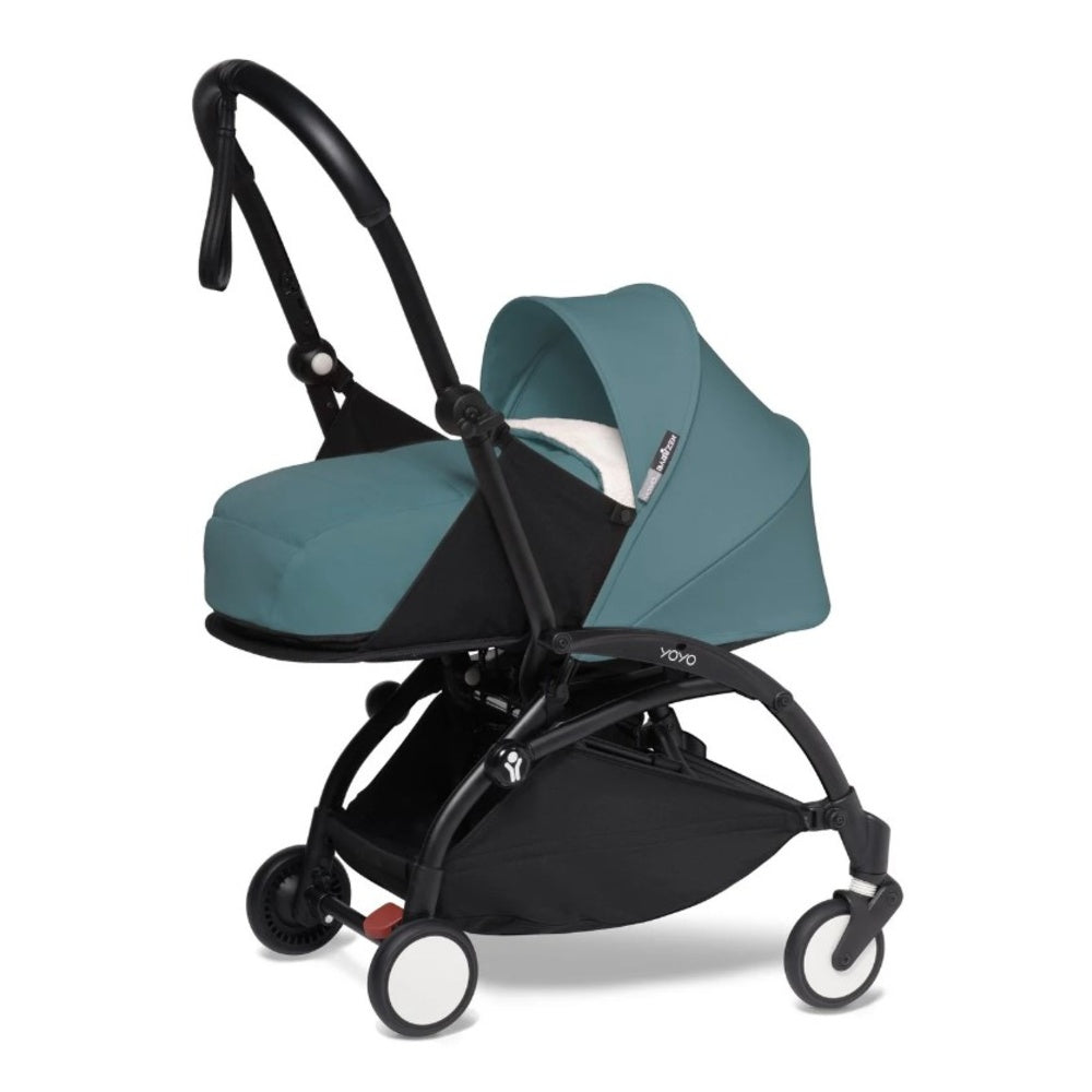 Babyzen Yoyo black frame with Aqua newborn pack