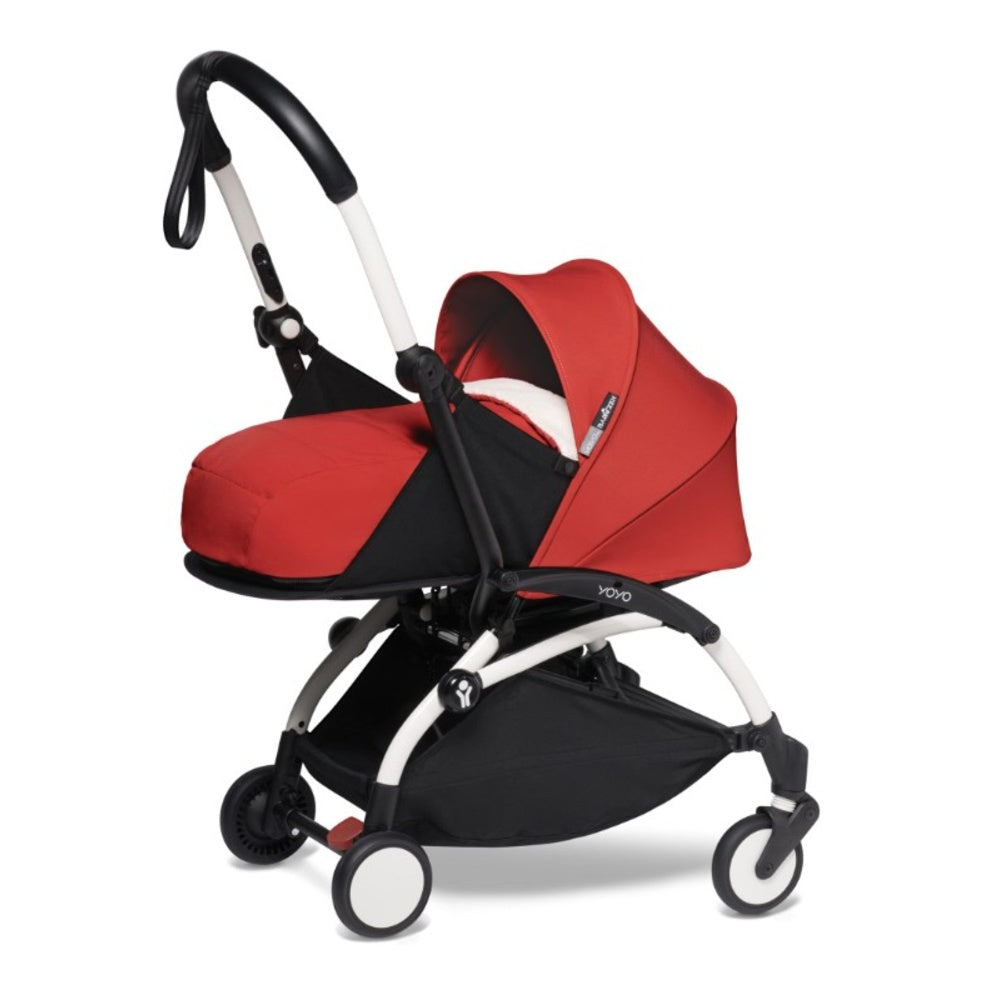 Babyzen Yoyo black frame with Red newborn pack