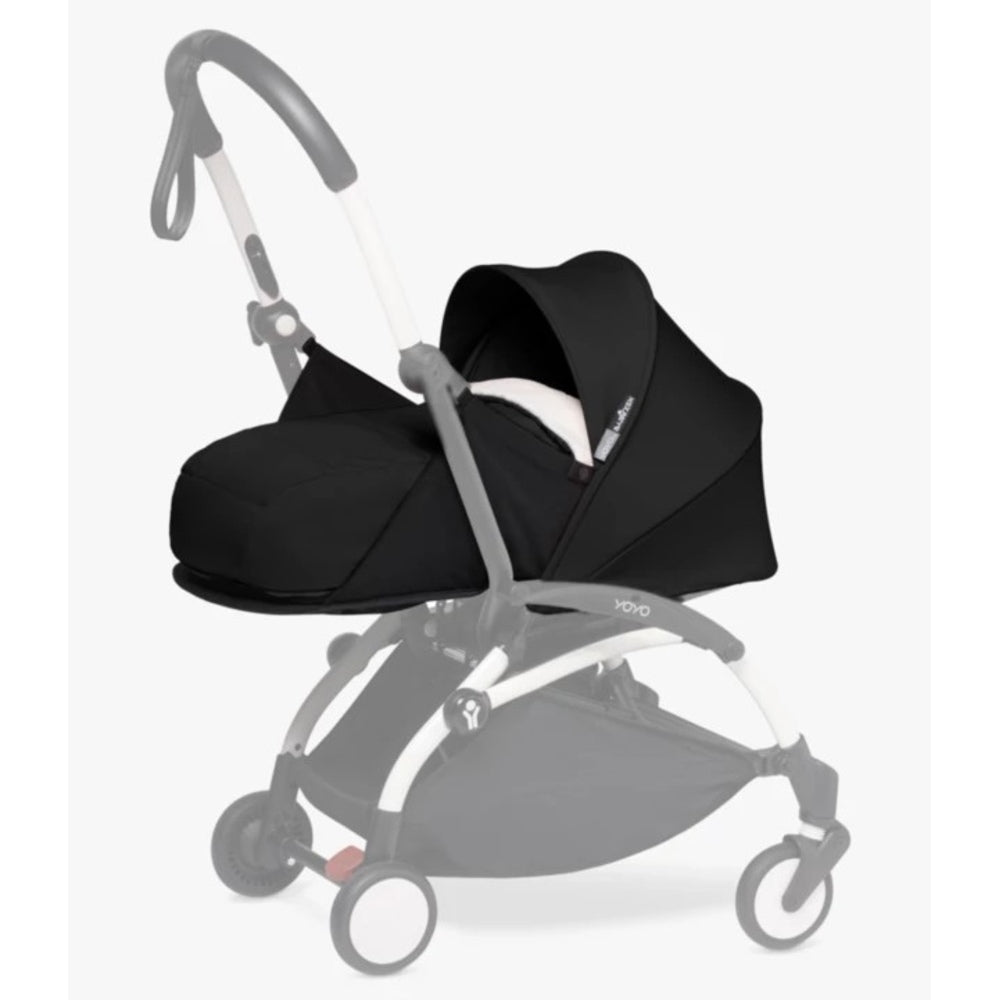 Babyzen Yoyo light grey and white frame with black newborn pack