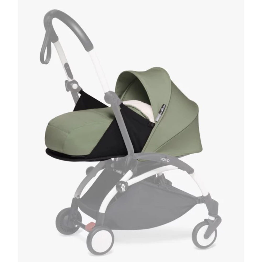 Babyzen Yoyo light grey and white frame with olive newborn pack